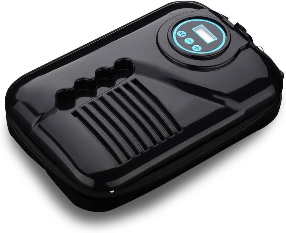 NUZAMAS Tire Inflator Portable 150PIS 15L/min Air Compressor with LED Digital Pressure Gauge 100 PSI 3 Valve Adapters - Image 3