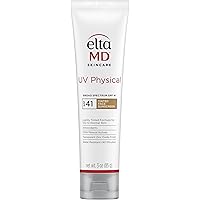 EltaMD UV Physical Tinted Mineral Sunscreen, Broad-Spectrum SPF 41, Chemical-Free Face Sunscreen for Sensitive Skin and Post-