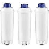 OH DLSC002 Replacement Water Filter Compatible with DeLonghi Automatic Espresso Coffeemaker Bean to Cup 3-Pack Filtre à eau