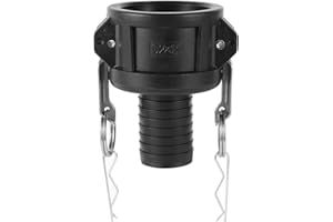 FOGWOWO Polypropylene Cam and Groove Hose Fitting,Standard Type C Camlock Fittings Female Camlock Coupler with Hose Shank 1.5" Male