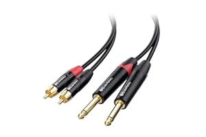 Cable Matters Dual 1/4" TS to Dual RCA Cable - 6ft, 1/4 Inch to RCA Stereo Audio Interconnect Cable for Audio Equipment