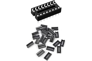 DAOKI 50Pcs DIP IC Sockets 16 Pin DIP-8 2.54MM IC Sockets Adapter Solder Type Socket