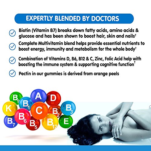 LIV Hair, Skin & Nail Gummy, Plant Based Made from Pectin, Vegetarian