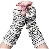 Storiarts Pride and Prejudice Writing Gloves – Soft Cotton Fingerless Design Featuring Jane Austen’s Timeless Text – Cozy Literary Gloves for Women – Ideal Gift for Readers & Writers