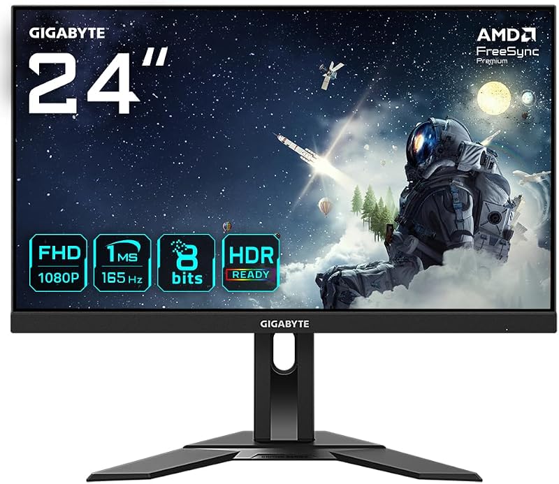 Gigabyte G24F 2 24 inch FHD 165Hz 1ms Gaming Monitor AMD FreeSync HDR Ready