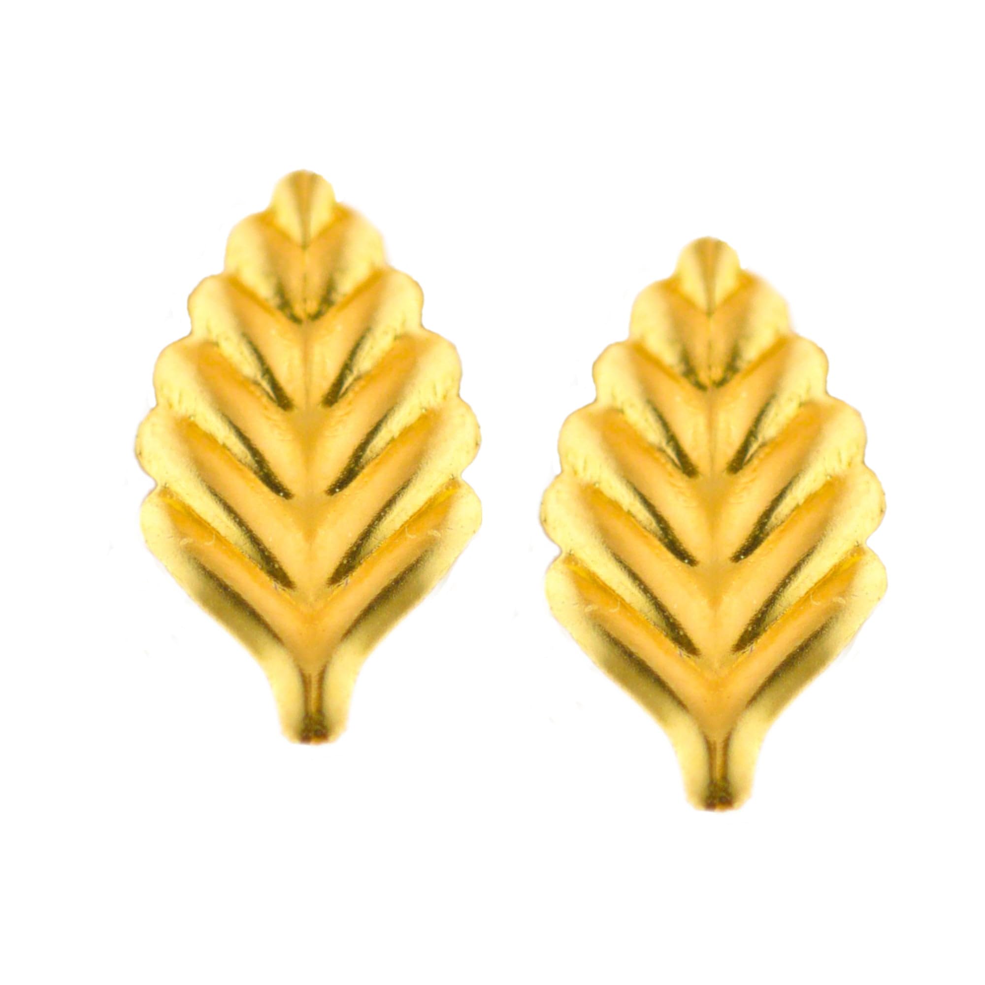 Arranview Jewellery Leaf stud earrings in 9ct yellow gold