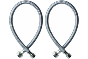 Weirun Faucet Supply Lines 40" Length x 3/8" Comp x 1/2" FIP Faucet Hose Connector Attachment,Kitchen Bathroom Faucet Water Hose for Sink,Toilet Water Supply Line Hose,Outdoor Faucet Sink Hose 2 Pcs