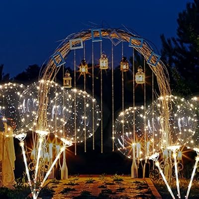 Amazon Com Zmygolon 4 Pcs Reusable Led Light Up Balloons 18 Inch Transparent Bobo Balloon Party And Wedding Balloons Perfect For Decoration Warm White Glowing Balloons Toys Games