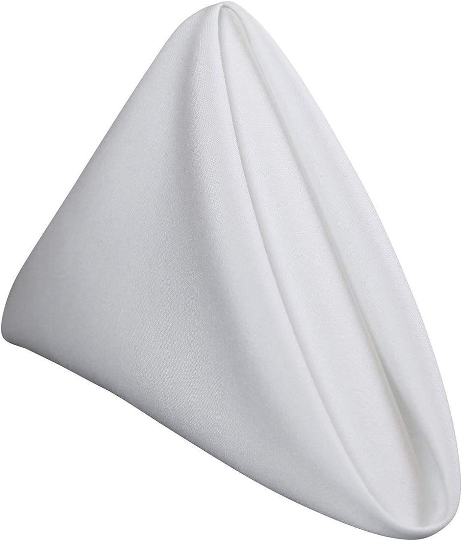 Wealuxe White Restaurant Cloth Napkins 17 x 17 Inch, 24 Pack: Home & Kitchen