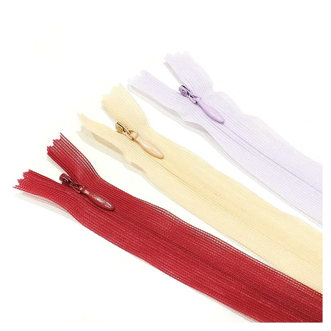 15 Invisible Closed Zippers, Many Sizes and Colors Available, 3 Mesh, Fine Zipper, Elegant and Discreet for Sewing on Clothes, Dresses, Skirts, Sewing, (18 CM, 3 Colors-3)