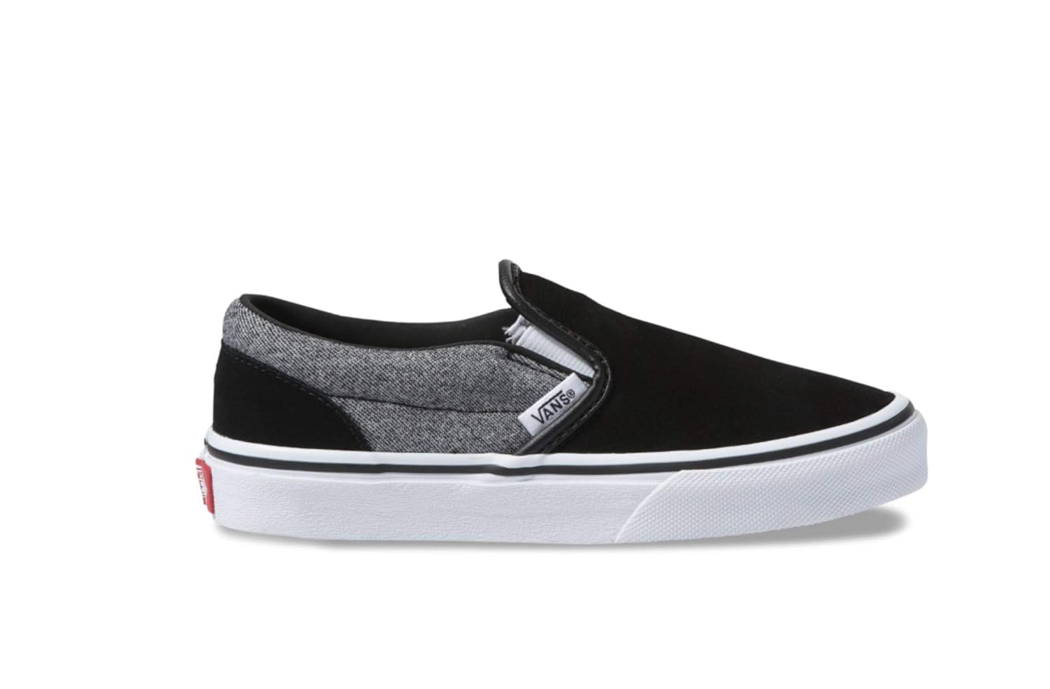 black slip on vans kids