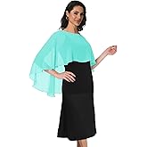 Baoqiya Women's Capelet Shawls and Wraps for Evening Dresses Soft Bridesmaid Shawl Chiffon Cape Wedding Cover Up