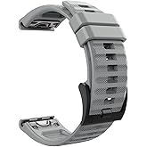 MoKo Watch Strap Compatible with Fenix 7/6/6 Pro/5/5 Plus/Forerunner 945/935/Approach S62/S60/Instinct/MARQ Smartwatch, 22mm 