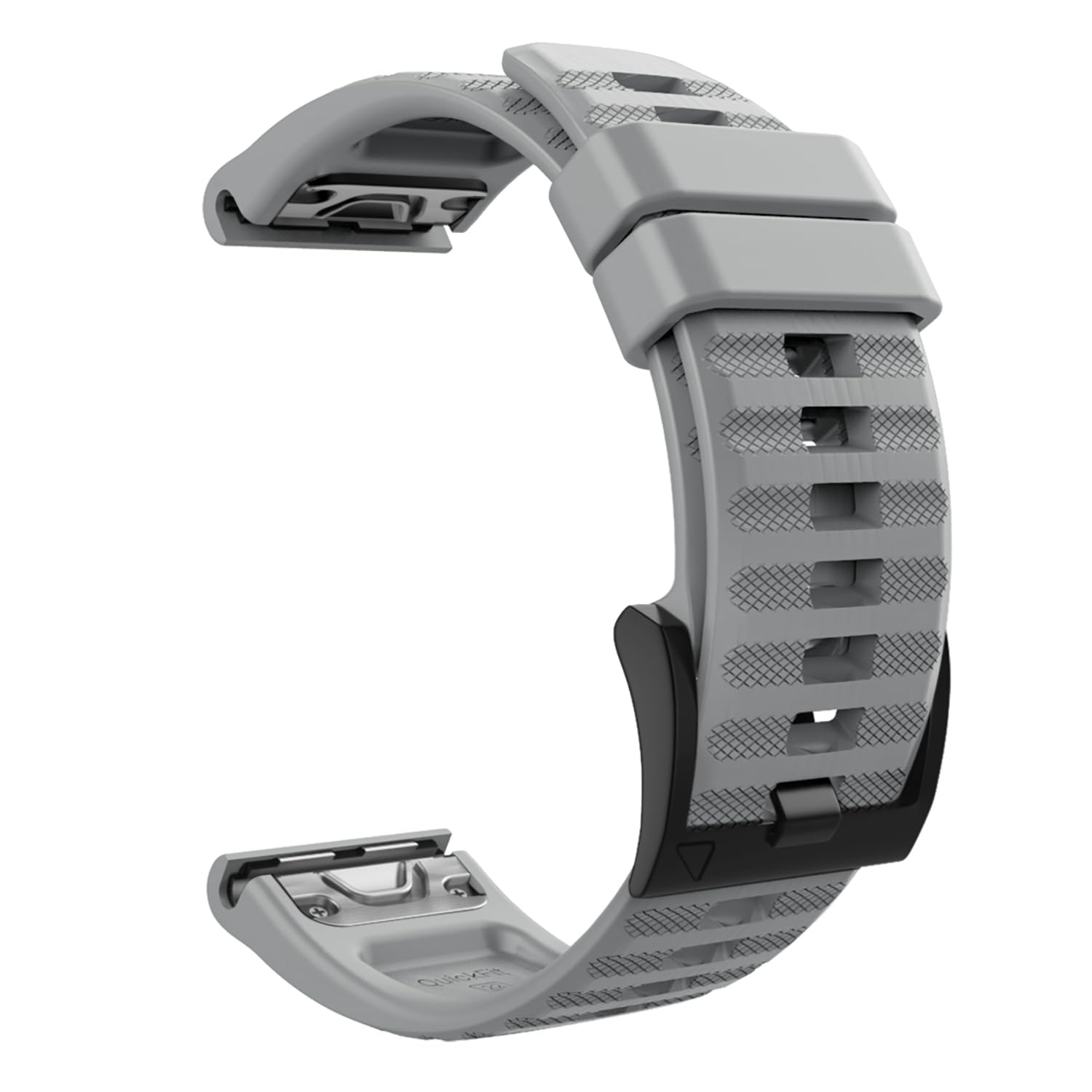 MoKo Strap Compatible with Garmin Fenix 7/7 Pro/6/6 Pro/5/5 Plus/Forerunner 965/955/945/Instinct/Instinct Solar/Instinct 2, 22mm Quick Fit Soft Silicone Adjustable Replacement Watch Band - Gray