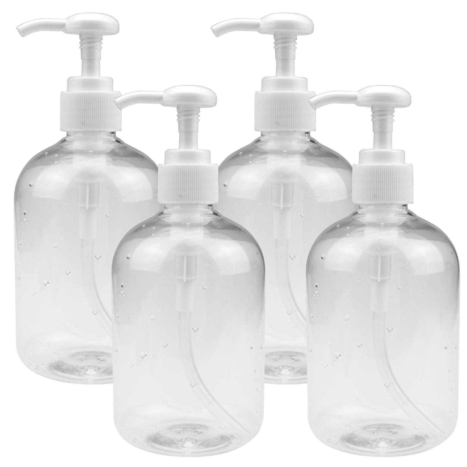 12 oz Empty Pump Bottles, Plastic Clear Bottle, Refillable