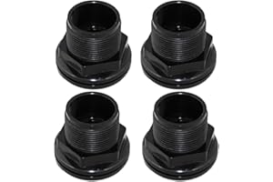 BEAMSWORK Bulkhead Fitting 3/4 inch PVC Slip x Slip Aquarium Rain Barrels, Water Tanks, Pools 4 Pack