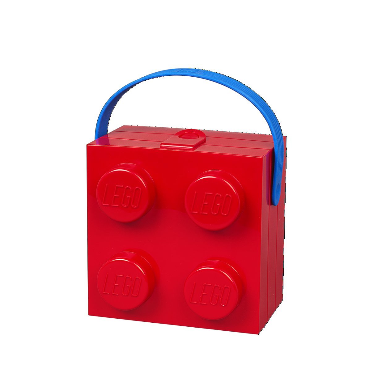 Room Copenhagen 4024 Lego Hand Carry Box 4 Handle Blue, Plastic, Bright Red