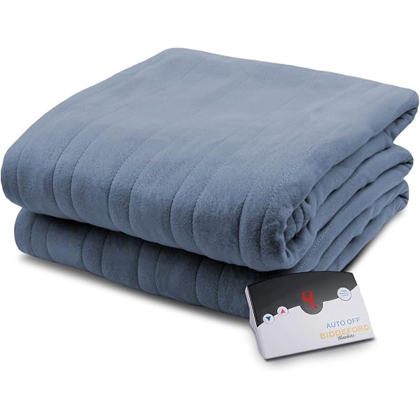 Amazon.com: Biddeford Blankets Comfort Knit Electric Heated Blanket with  Digital Controller, Full, Denim : Home u0026 Kitchen