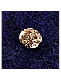 Vestido de fiesta de boda con cuello en V de encaje vintage de Miusol para mujer