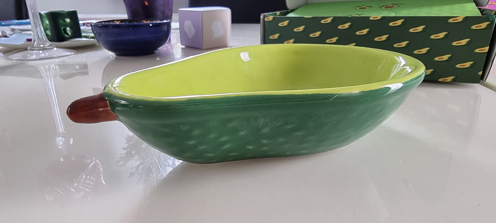 ceramic avocado bowl - Perfect size for healthy meals and snacks