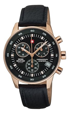 Swiss Military By Chrono Analogue Black Dial Mens Watch SM30052.06