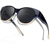 Myiaur Polarized Fit Over Glasses Sunglasses for Women, Trendy Wear Over Glasses for Driving with UV400 Protection