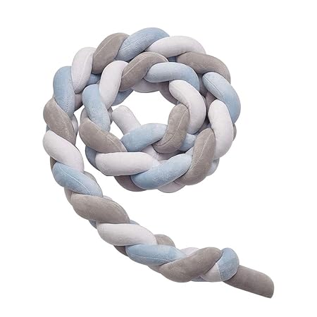 Bettumrandung, Queta Baby Nestchen Bettschlange Babybett Stoßstange Weben Kantenschutz Kopfschutz Dekoration für Krippe Kinde