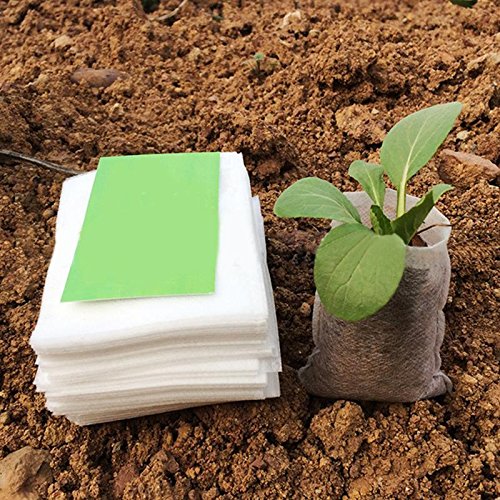 100pcs/Pack Nursery Bags, Non-Woven, 1416cm, Breathable, Lightweight, Safe, Healthy, Garden Supplies, Environmental Protection, Nursery Pots Seedling Raising Bags.