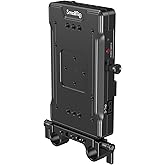 SMALLRIG V Mount Battery Plate with PD65W USB-C Charger for V-Mount Battery | QC protocol USB-A, D-TAP, 8V &amp; 12V DC Port, 15 mm Rod Clamp and Light Indicator, for Camera, Monitor, Transmitter, Phone