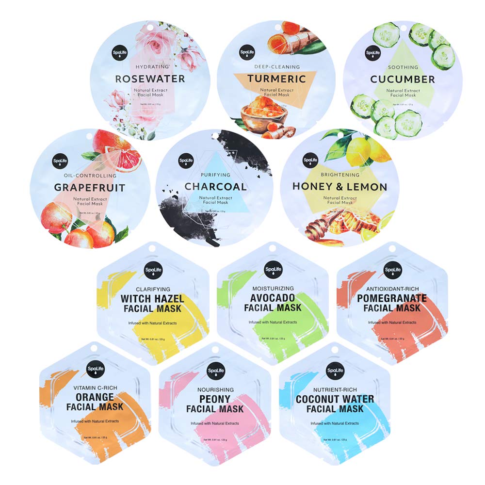 Spa Life Natural Extracts Mask 12 pack Bundle