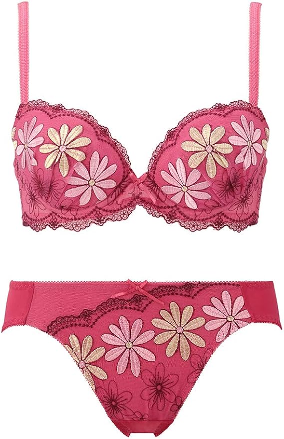 Amazon トリンプ コスメティックスタイル 大花レース ブラ ショーツセット 02 G4 Cs02whuset a レディース セット 通販