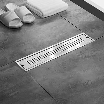 Gorheh 304 Acero Inoxidable Baño Ducha Drenaje Del Piso Drenaje Largo