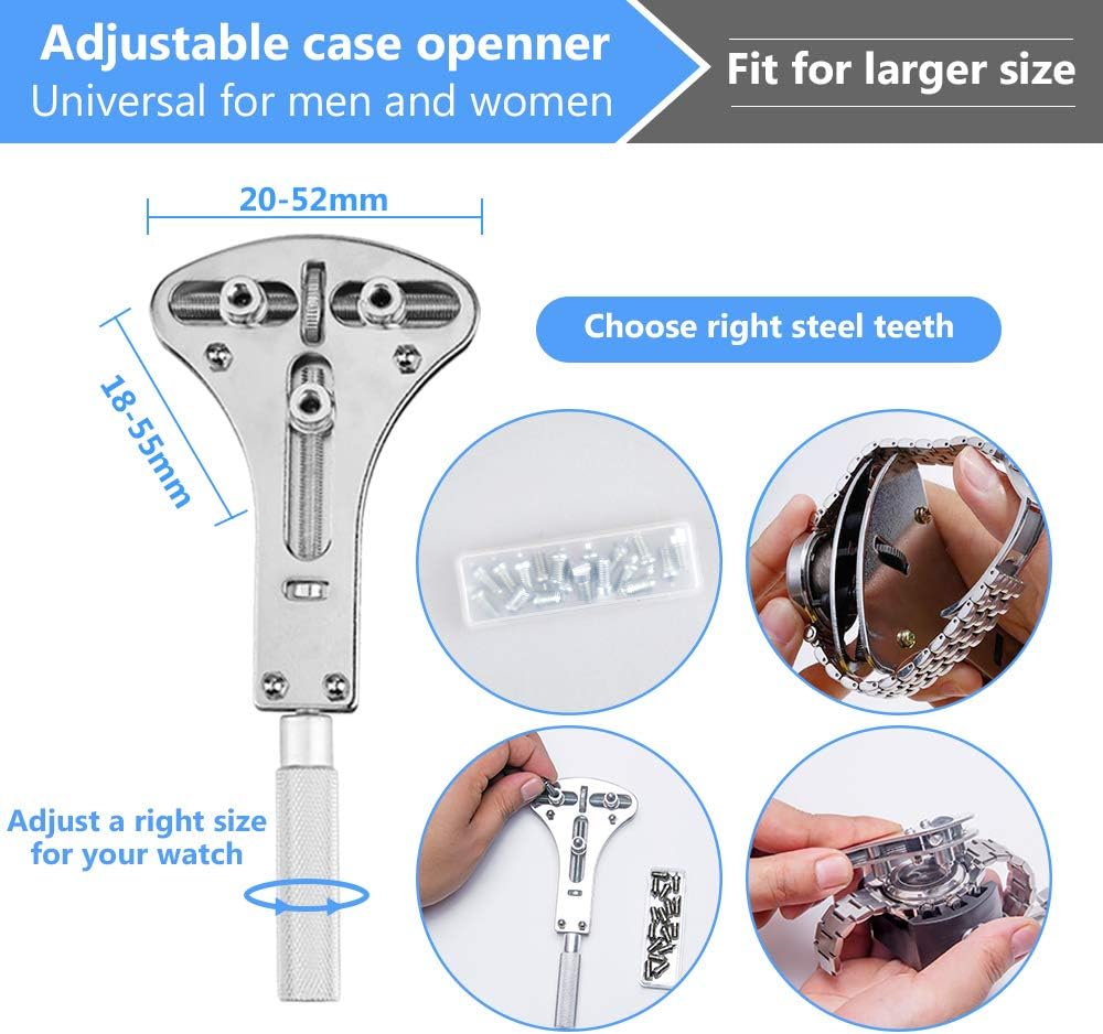 Vastar 177 PCS Watch Repair Tool Kit, Watch Band Link Tool Set, Case Opener Spring Bar Tools with Carrying Case and User Manual: Home Improvement