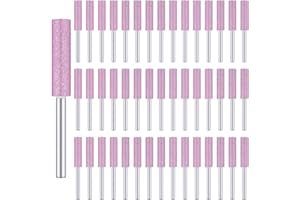 34 Pcs Pink Diamond Chainsaw Sharpener 7/32 Inch High Hardness Sharpening Stone Polishing Kit Grinding File Tool for Chain Sa