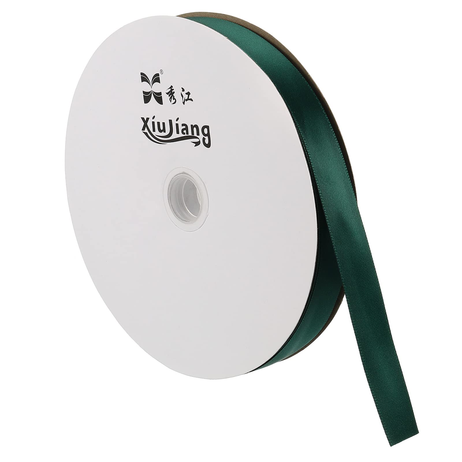 PATIKIL 0.79 Inch Wide 100 Yards Satin Ribbon, Solid Crafts Roll for Party Home DIY Wrapping Decoration Dark Green