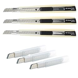 WEKOIL 30Pcs Snap Off Utility Knife Blades with 3