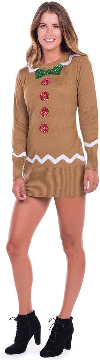 gingerbread sweater dress