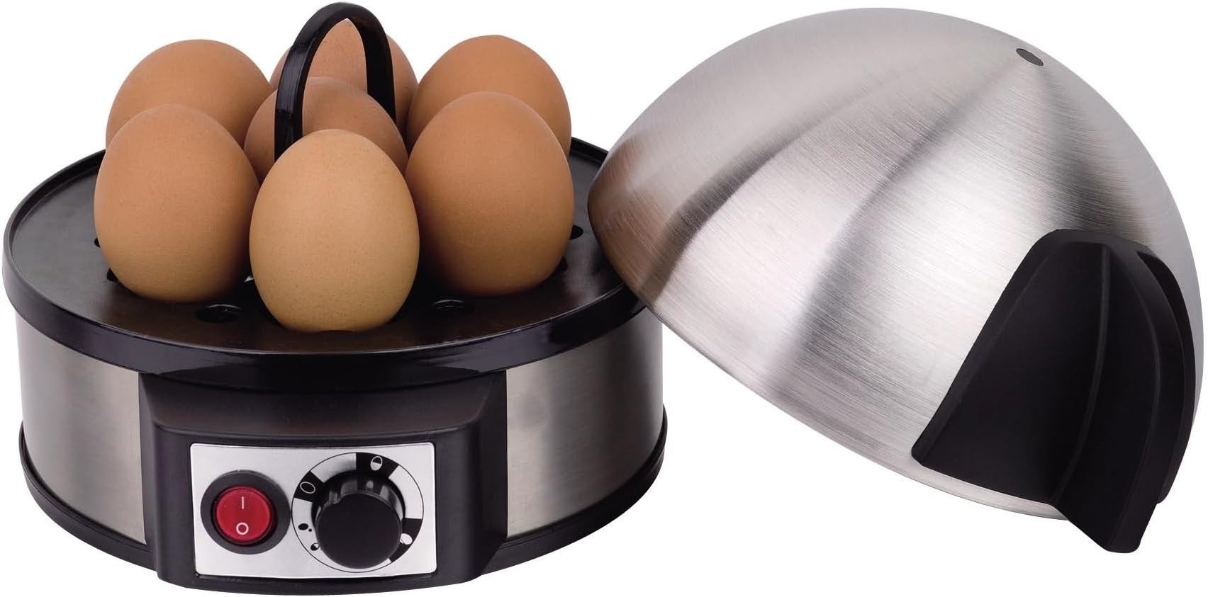 Hometric Electric Egg Boiler Cooker Breakfast 7 Eggs Stainless Steel 400W