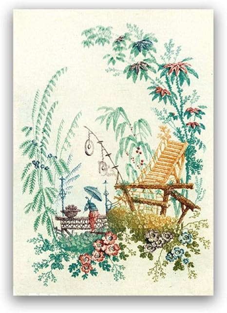 Amazon Co Jp シノワズリー水彩画ヴィンテージ中国橋イラストポスターアートキャンバスプリントリビングルーム壁アート装飾 40 60センチフレームなし ホーム キッチン