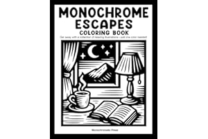 Monochrome Escapes: Coloring book for adults and all ages — Get away with relaxing illustrations (Monochrome Coloring Books)