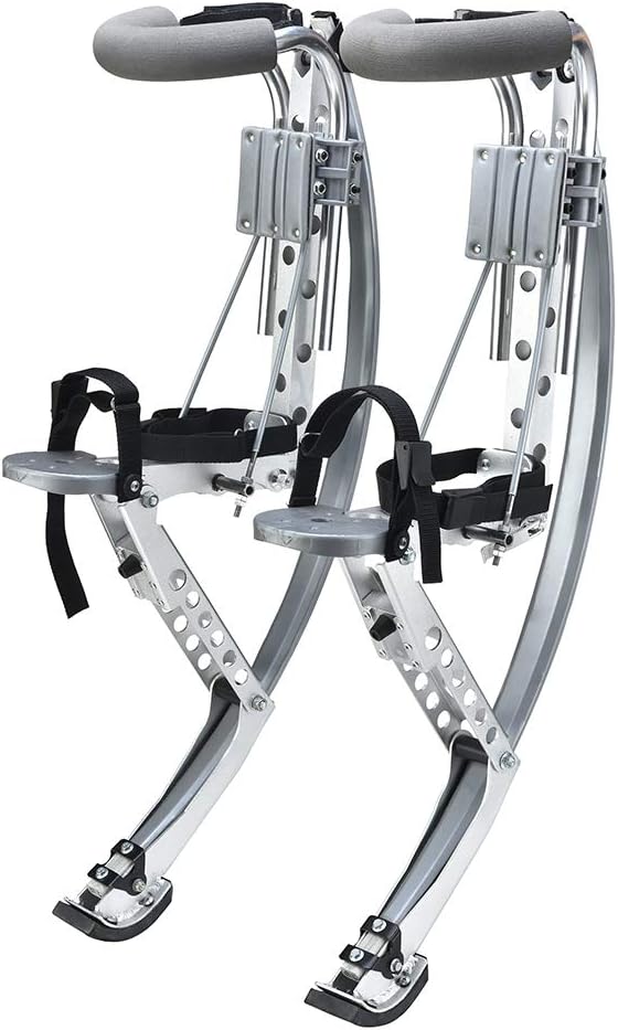 Men Women for Flips Adult Jumping Stilts Bouncing Shoes, Tricks, Exercise, Fitness, Cardio Shoe,Silver,70~90kg
