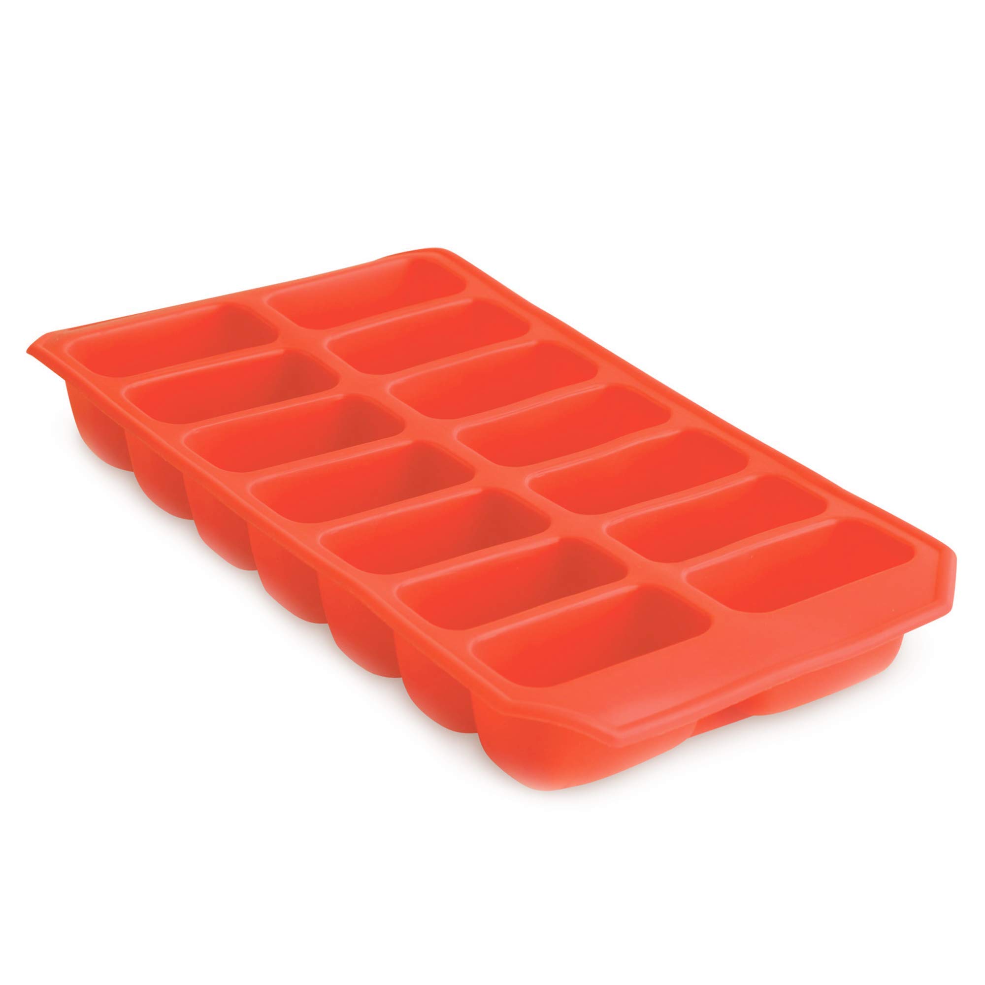 apollo THE HOUSEWARES BRAND Soft Plastic Ice Cube Tray, BPA Free TPR, Reusable 14 Moulds, Flexible, for Parties Drinks Cocktails Frozen Liquids and Baby Food, Easy Release, Rectangle Ice-Maker Tray