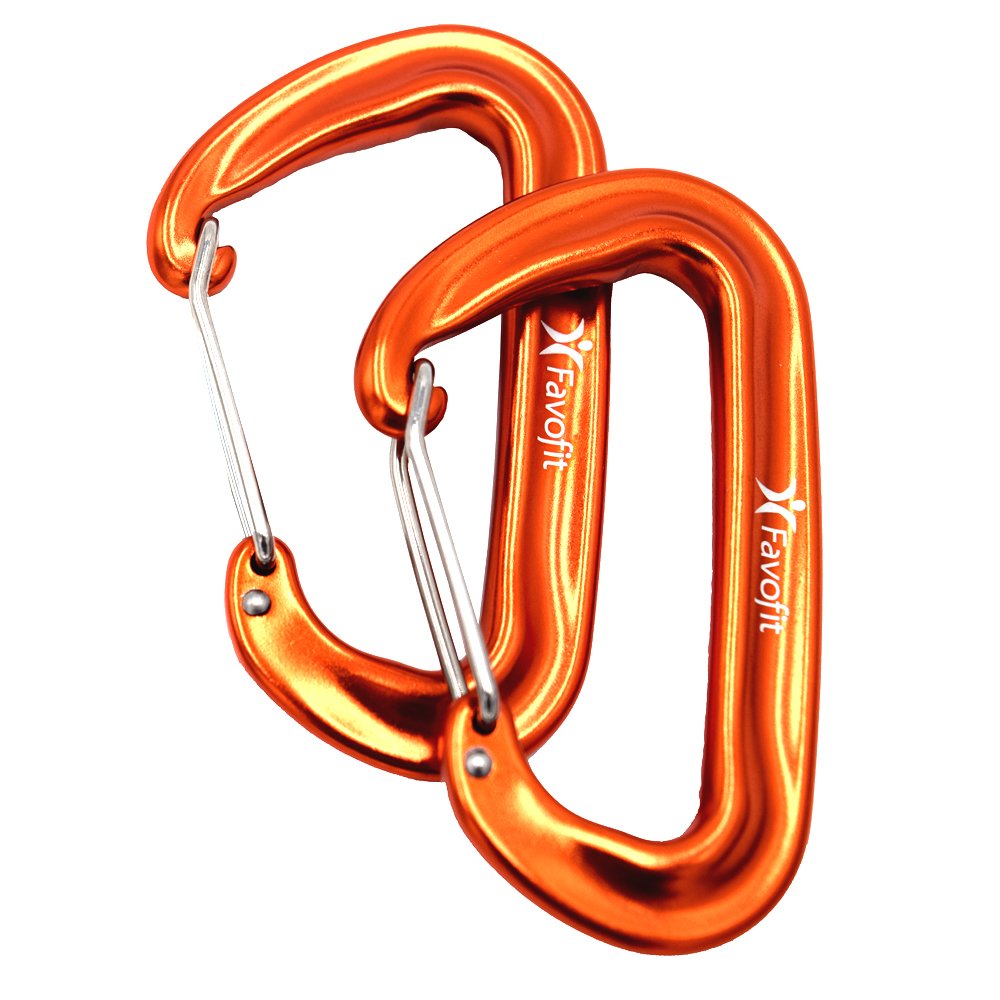 Favofit 12KN Heavy Duty Aluminium Carabiners (Weight Limit at 2697 lbs