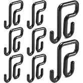 8 Pcs 3 Inches Lineman Bucket Hooks, Bucket Lip Tool Holders, Black | 35 lb Load, for Aerial Bucket Lip Tool Holders, Truck Tools, Utility Work, Easy Install, Outdoor Use, Lineman Accessories