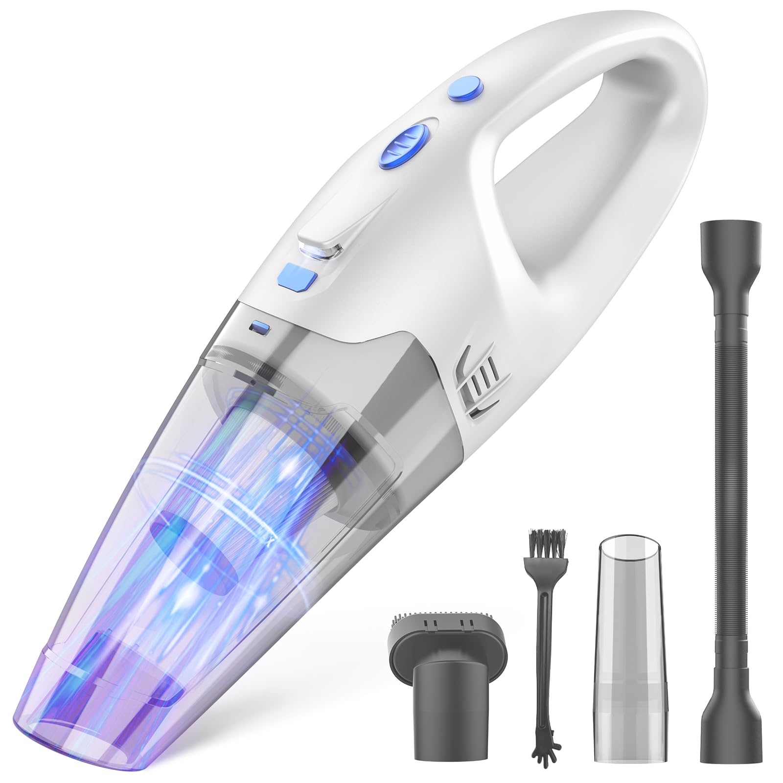 Photo 1 of ====== SEE NOTES ===== FUOAYOC Handheld Vacuum Cordless, Hand Vacuum Cordless Rechargeable with LED Light/Multi Accessories,1.6lbs Car Portable Vacuum Cleaner for Pet Hair, Home, Car, Office