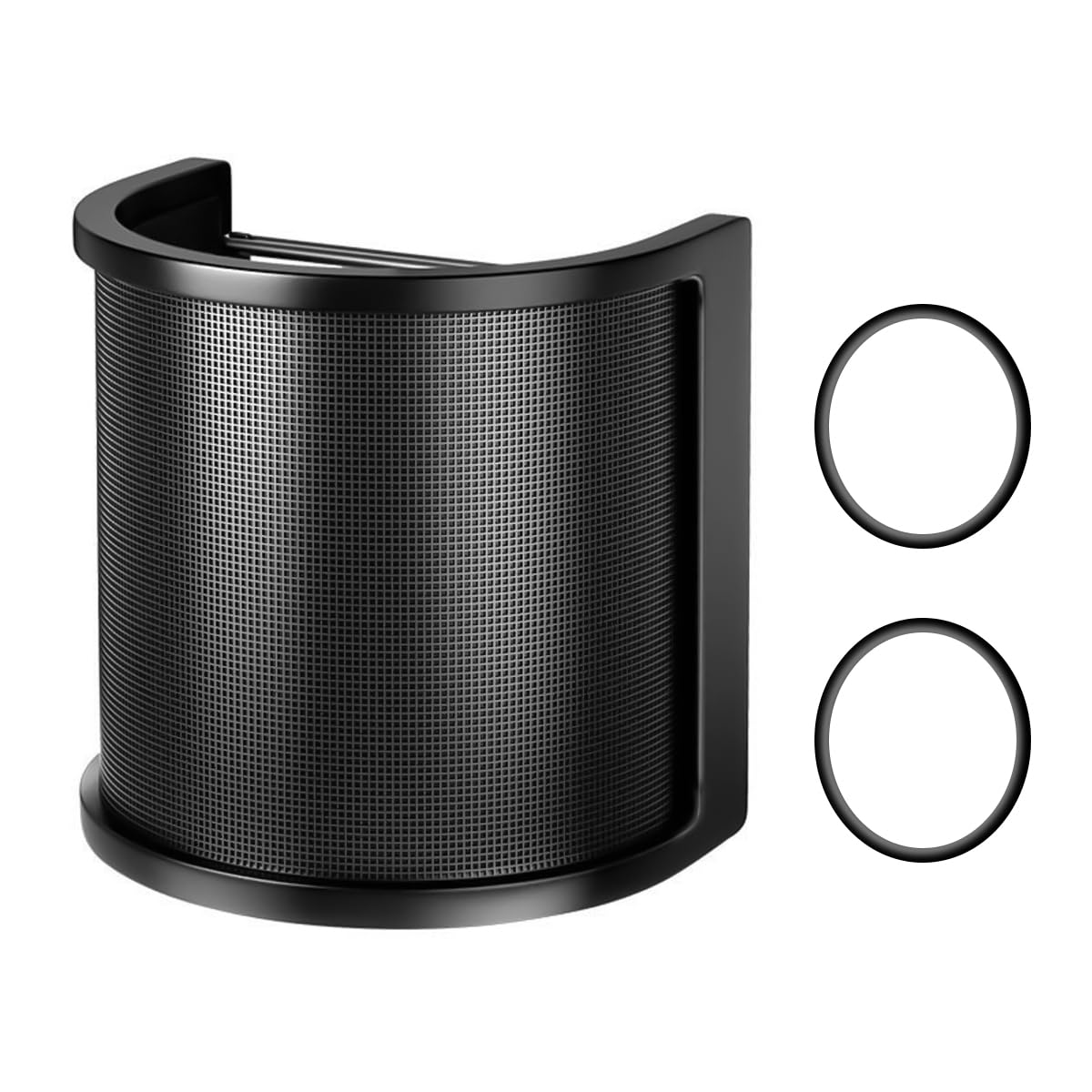 Pop Filter, Micfuns Mesh & Foam & Etamine Layer Microphone Windscreen Cover Handheld Mic Shield Mask, Microphone Accessories for Vocal Recording, Youtube Videos, Streaming