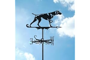 Animals German Short Haired Pointer Metal Weathervane Stainless Steel Vane Direction Indicator For Outdoor Roof Mount Farm Ya