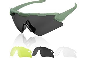 1TG Tactical Safety Shooting Glasses - Anti-Fog Tactical Goggles with 3 Lens & Hard Case, Impact-Resistant Protective Eyewear