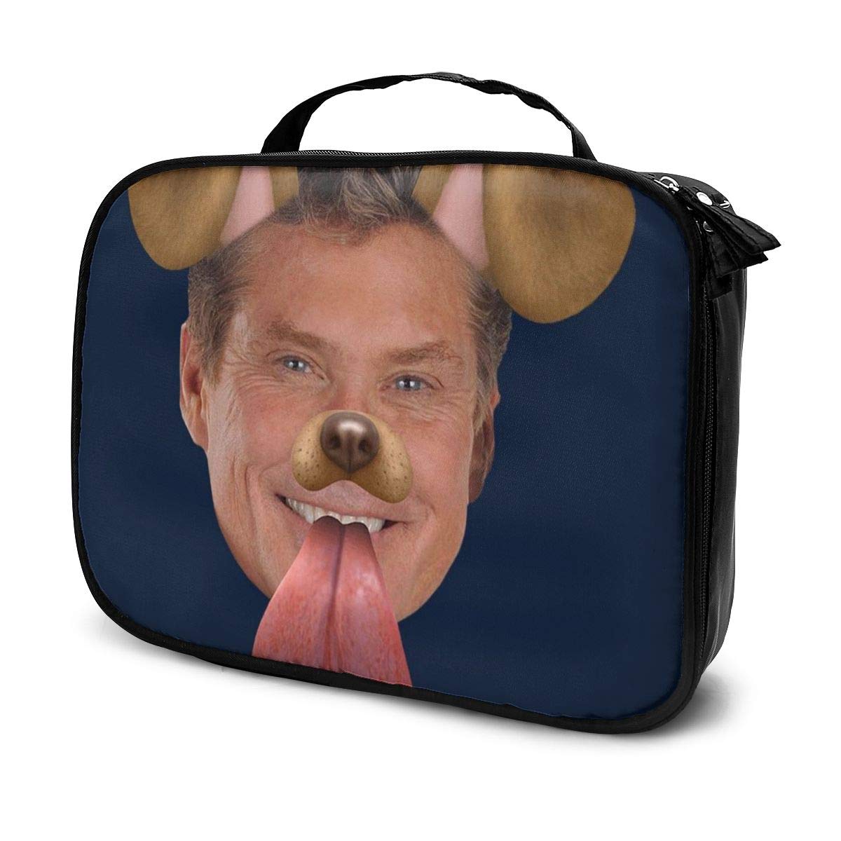 Multi-Functional Bag With Compartments David Hasselhoff Dog Snapchat Filter Professional Cosmetic Pouch Travel Kit Makeup Boxes Makeup Bag