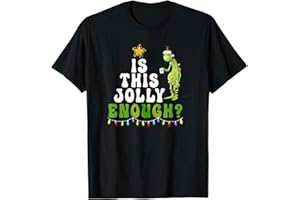 IS THIS JOLLY ENOUGH GREEN CHRISTMAS TREE GIFT Is This Jolly Enough Green Merry Christmas Tree Lights Funny T-Shirt